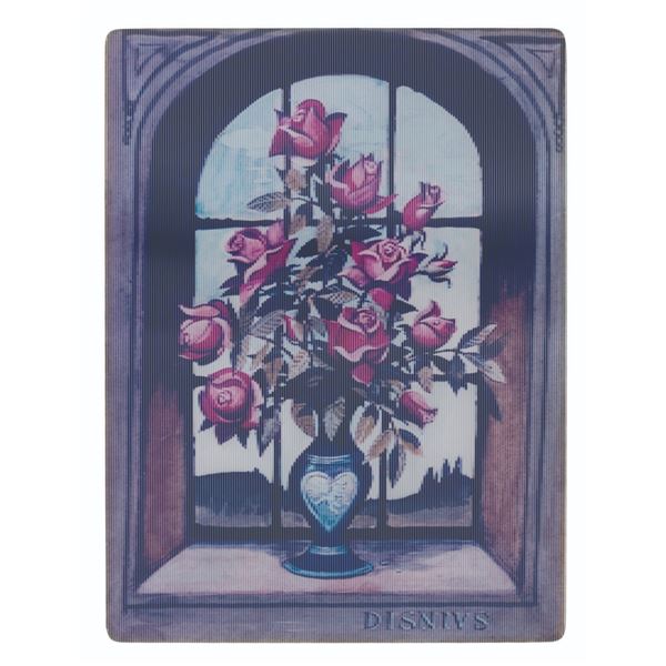 A Haunted Mansion Changing Portrait Lenticular Card.