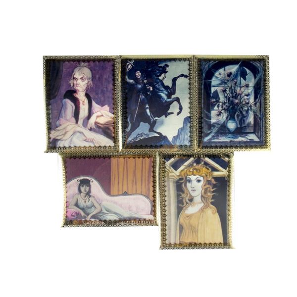 A Collection of Haunted Mansion Changing Portrait Lenticular Cards.