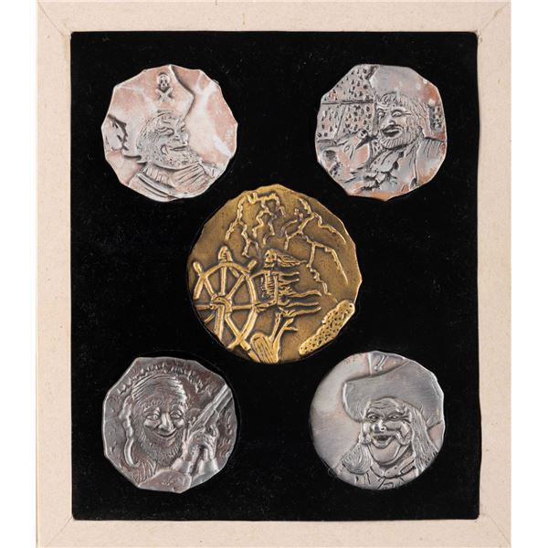 A Pirates of the Caribbean 33rd Anniversary Event Doubloon Set.