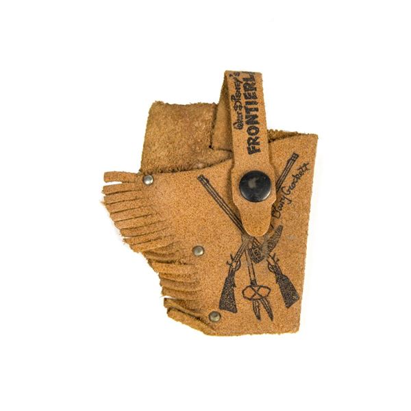 A Davy Crockett Frontierland Miniature Leather Holster.