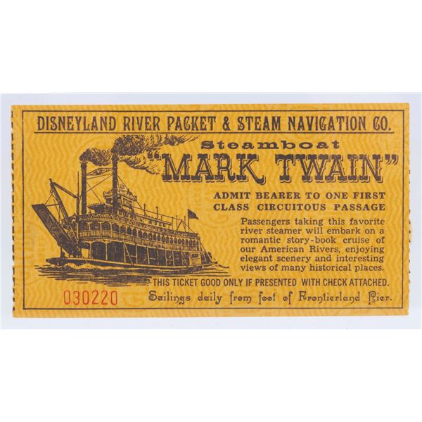 A 1956 Mark Twain Admission Ticket.