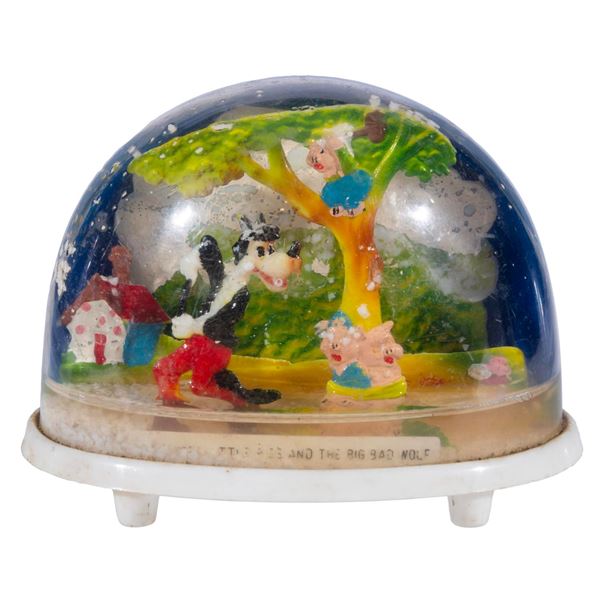A 1960s"Three Little Pigs” Snow Globe.