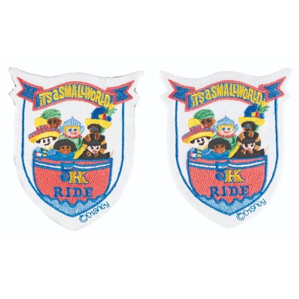 A Pair of It's a Small World 5k Ride Patches.