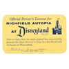 Image 1 : A 1950's Richfield Autopia Driver's License.
