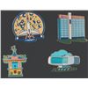 Image 2 : A Complete Set of Disneyland 40th Anniversary Past Attractions Pins.