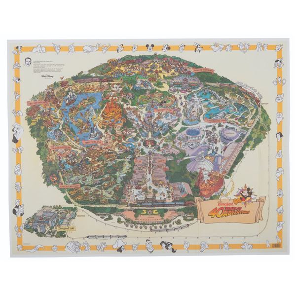 A 1995 Disneyland 40th Anniversary Map.