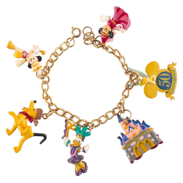 A Disneyland 50th Anniversary Charm Bracelet.