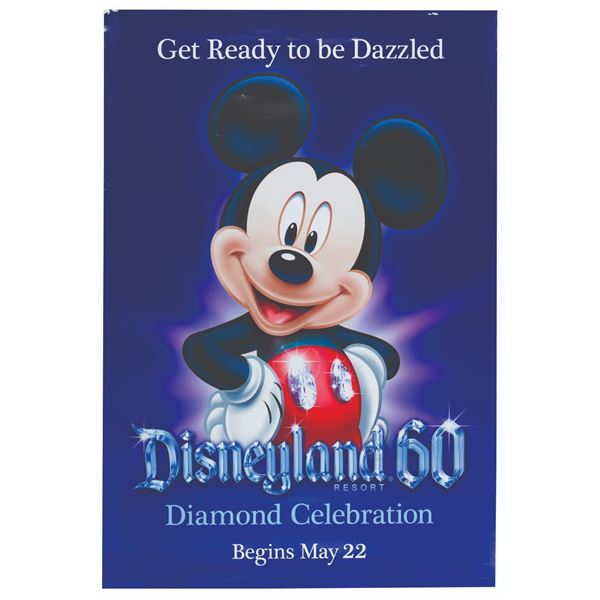 A Huge Disneyland 60th Anniversary Mickey Poster.