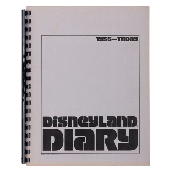 A 1980 Disneyland Diary Cast Member Book.