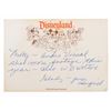 Image 1 : A Note to Milt Albright on 1982 Disneyland Stationery.