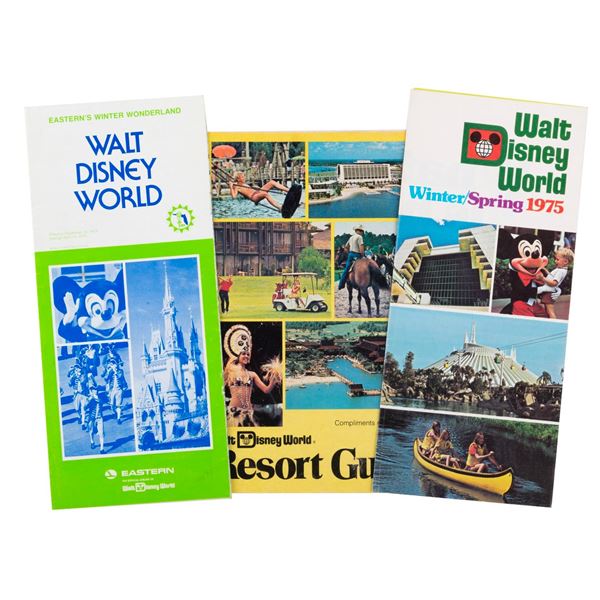 Three Walt Disney World Resort Brochures.