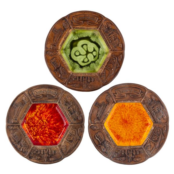 Three Disneyland Attraction Plates by Treasure Craft.