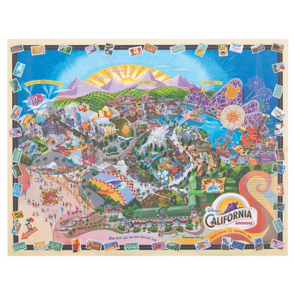 A Disney's California Adventure Opening Map.