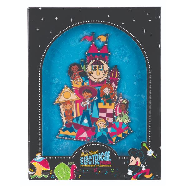 A Jumbo Main Street Electrical Parade Anniversary Pin.