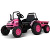 Image 1 : UENJOY 6V TRACTEUR POUR ENFANTS AVEC CHARIOT AMOVIBLE (ROSE) *NEUF EN BOITE*
