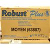 Image 2 : BTE DE 100 GANTS NITRILE POUR EXAMINS BLEU MOYEN "ROBUST PLUS" 63887