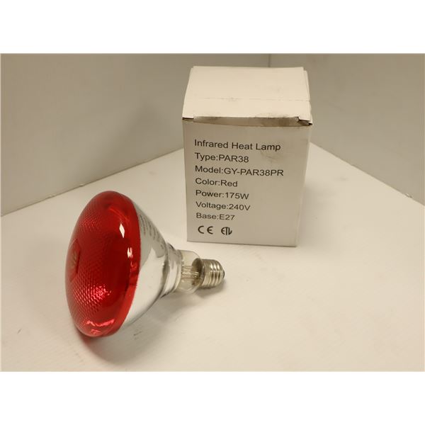 175W INFRARED HEAT LAMP TYPE PAR38 BASE E27