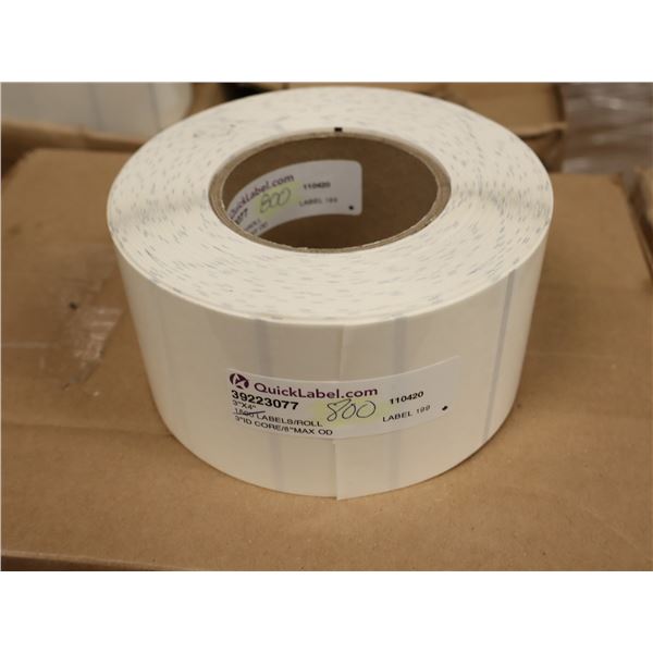BTE DE 5 ROULEAUX DE 1500 ÉTIQUETTES TRANSPARENT 3"x4" QUICKLABEL PN 32993077