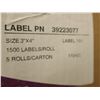 Image 3 : BTE DE 5 ROULEAUX DE 1500 ÉTIQUETTES TRANSPARENT 3"x4" QUICKLABEL PN 32993077