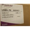 Image 3 : BTE DE 5 ROULEAUX DE 1500 ÉTIQUETTES TRANSPARENT 3"x4" QUICKLABEL PN 32993077