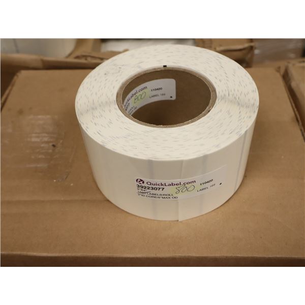 BTE DE 5 ROULEAUX DE 1500 ÉTIQUETTES TRANSPARENT 3"x4" QUICKLABEL PN 32993077
