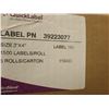 Image 3 : BTE DE 5 ROULEAUX DE 1500 ÉTIQUETTES TRANSPARENT 3"x4" QUICKLABEL PN 32993077