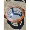 Image 1 : 615 -- GLASS AND WOOD COFFEE TABLE