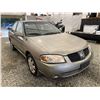 Image 9 : 2006 NISSAN SENTRA, GOLD, 194480 KMS, FRONT WHEEL DRIVE. - D539190