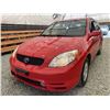 Image 3 : 2004 TOYOTA MATRIX, RED, 299999 KMS, FRONT WHEEL DRIVE. - D820163
