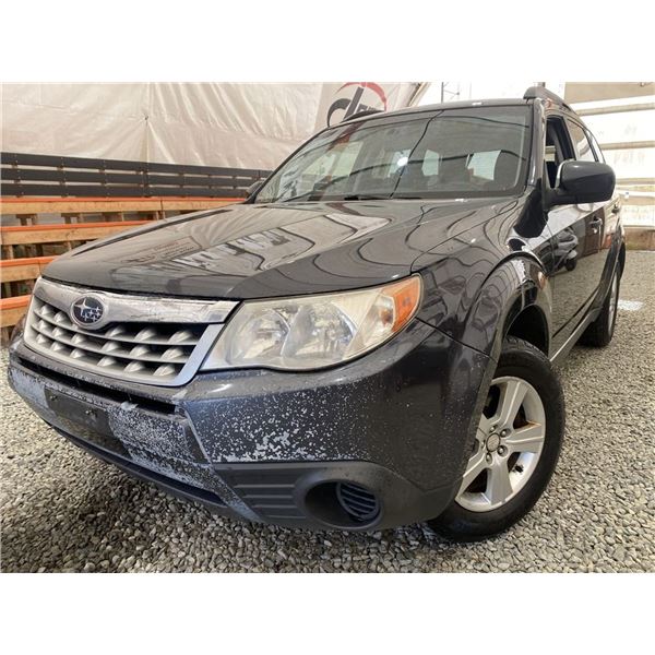 2011 SUBARU FORESTER, GREY, 243731 KMS, ALL WHEEL DRIVE. - B734171