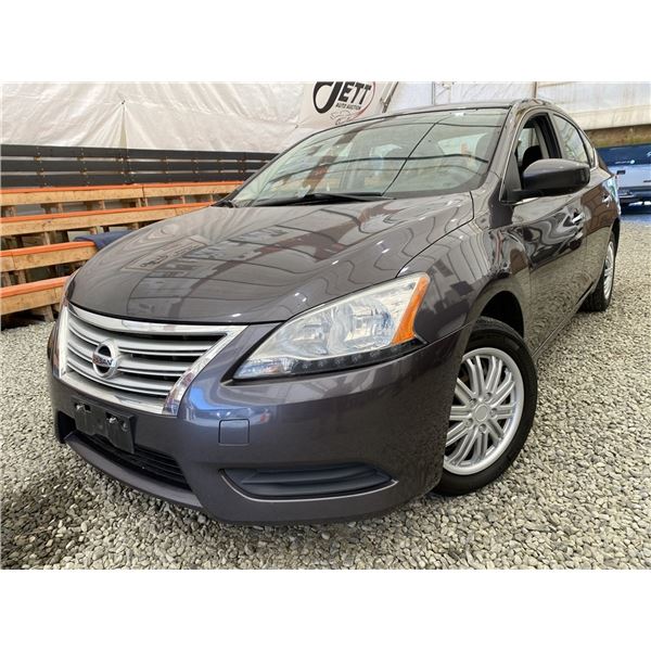 2015 NISSAN SENTRA, GREY, 128875 KMS, FRONT WHEEL DRIVE. - B638049