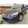 Image 1 : 2015 NISSAN SENTRA, GREY, 128875 KMS, FRONT WHEEL DRIVE. - B638049