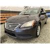 Image 2 : 2015 NISSAN SENTRA, GREY, 128875 KMS, FRONT WHEEL DRIVE. - B638049