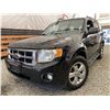 Image 1 : 2009 FORD ESCAPE XLG, BLACK, 266256 KMS, FOUR WHEEL DRIVE. - DB07322