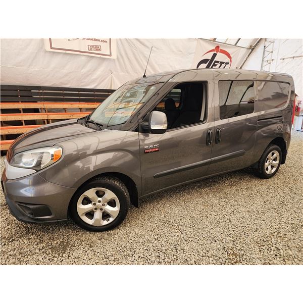 2015 RAM PROMASTER VAN TRADESMAN, GREY, 224937 KMS, FRONT WHEEL DRIVE. - DA14769