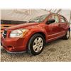 Image 1 : 2008 DODGE CALIBER, ORANGE, 133042 KMS, FRONT WHEEL DRIVE. - J702038