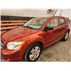 Image 2 : 2008 DODGE CALIBER, ORANGE, 133042 KMS, FRONT WHEEL DRIVE. - J702038