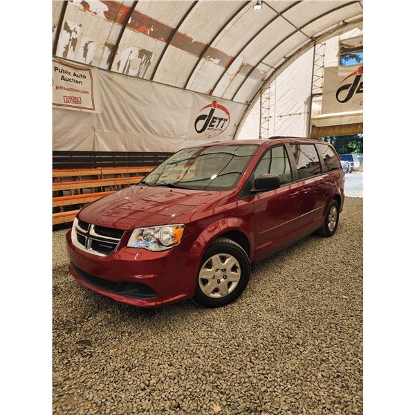 2011 DODGE CARAVAN, RED, 261012 KMS, FRONT WHEEL DRIVE. - D648230