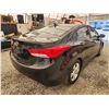 Image 8 : 2011 HYUNDAI ELANTRA, BLACK, 86510 KMS, FRONT WHEEL DRIVE. - D003974