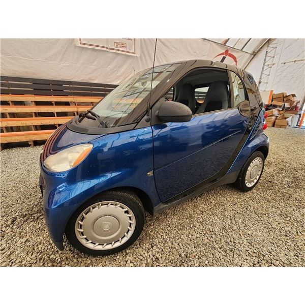 2008 SMART FORTWO PURE, BLUE, 118382 KMS, REAR WHEEL DRIVE. - D178539