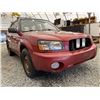Image 8 : 2003 SUBARU FORESTER, RED, 273023 KMS, ALL WHEEL DRIVE. - B765153