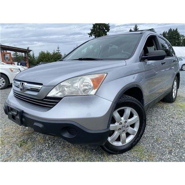 2007 HONDA CRV EX, GRAY, 334982 KMS, FOUR WHEEL DRIVE. - DB62431 "NO RESERVE!!!!"