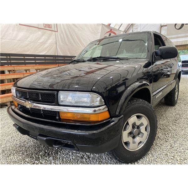 2005 CHEVY BLAZER, BLACK, 195623 KMS, 4X4. - B107950