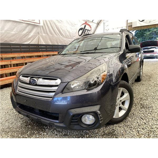 2013 SUBARU OUTBACK, GREY, 172809 KMS, ALL WHEEL DRIVE. - D231831