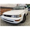 Image 1 : 1995 TOYOTA COROLLA, WHITE, 169489 KMS, FRONT WHEEL DRIVE. - D087777