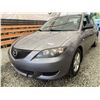 Image 2 : 2004 MAZDA MAZDA 3, GREY, 229975 KMS, FRONT WHEEL DRIVE. - D107596