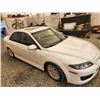 Image 10 : 2006 MAZDA 6, WHITE, 105448 TMU MILES , FRONT WHEEL DRIVE. - D104293