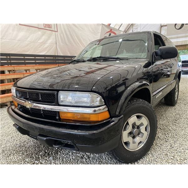 2005 CHEVY BLAZER, BLACK, 195623 KMS, 4X4. - B107950