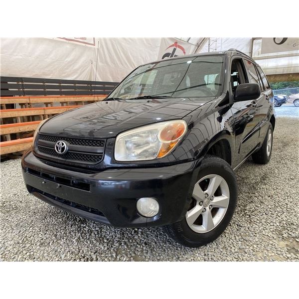 2005 TOYOTA RAV 4, BLACK, 162252 MILES, FOUR WHEEL DRIVE. - B037629