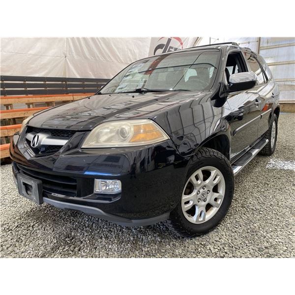 2006 ACCURA MDX, BLACK, 290246 KMS, ALL WHEEL DRIVE. - D001295